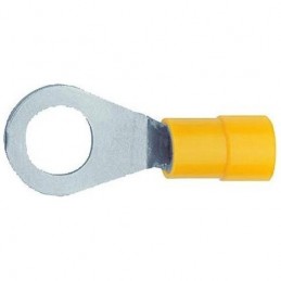 Capicorda a occhiello giallo in rame stagnato preisolato 6 mmq foro 6mm