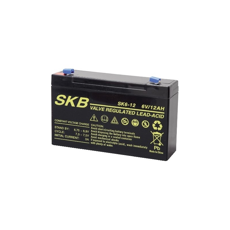 Batteria al piombo 6V 12AH SKB ricaricabile