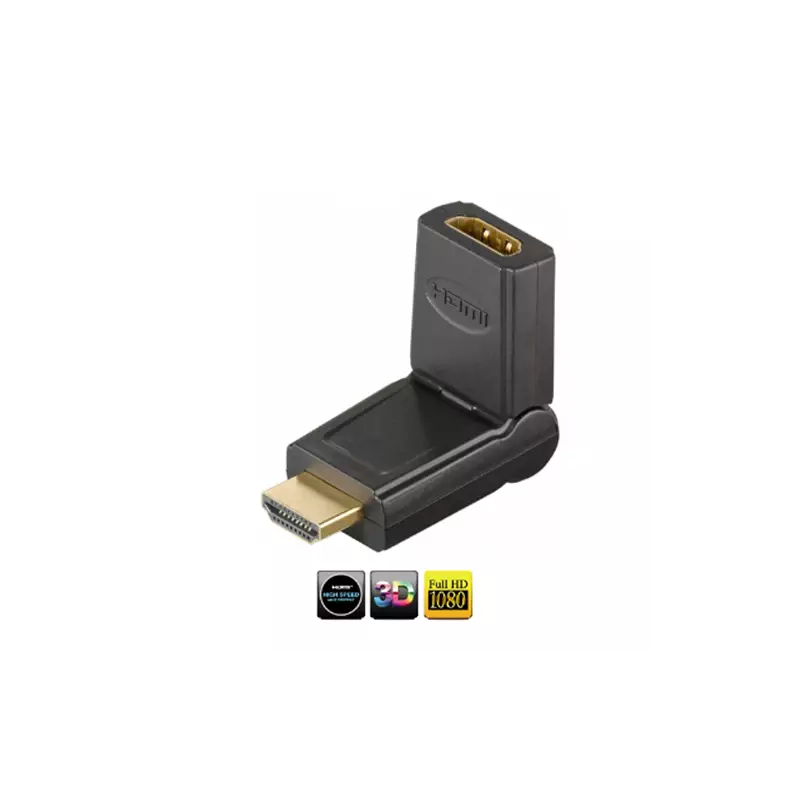 Adattatore HDMI Maschio - Femmina 90° rotante 180°4K Adattatore HDMI Maschio - Femmina 90° rotante 180°4K