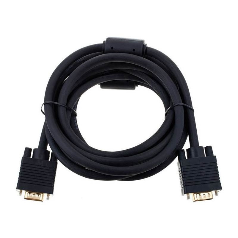 Cavo monitor 15 Pin VGA-SVGA Maschio - Maschio 10 metri Ferrite