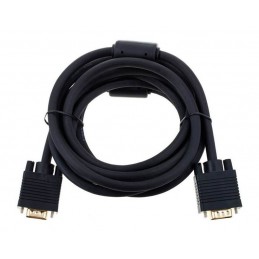 Cavo monitor 15 Pin VGA-SVGA Maschio - Maschio 5 metri Ferrite