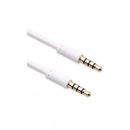 Cavo audio per smartphone spine jack 3,5mm da 1,2 metri colore bianco