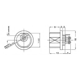 Spina alimentazione da pannello DC 2,5MM