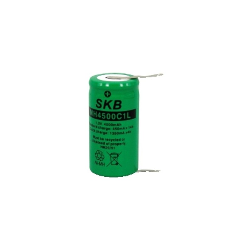 Batteria ricaricabile 1/2 Torcia (C) NI-MH 3000 mAh con lamelle