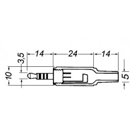 Spina jack 3,5mm a 4 poli...