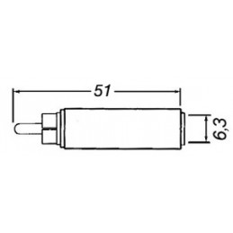 Adattatore da spina RCA a presa 6,3mm stereo