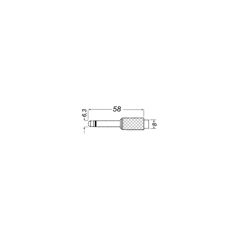 Adattatore da spina 6,3mm mono a presa RCA metallo