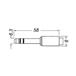 Adattatore da spina 6,3mm stereo a presa RCA