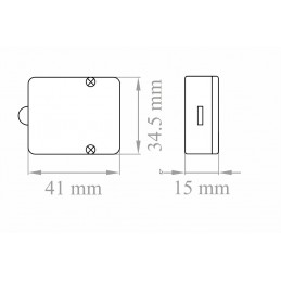 Pulsante per anta Bianco Lampo 5120BI dimensioni