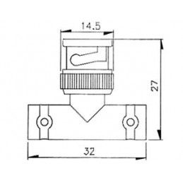 Adattatore spina BNC a 2 prese BNC T