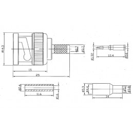 Spina BNC a crimpare per cavo RG174