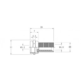 Spina F ad avvitamento per cavi da 5,0mm (zinco)