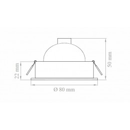 Faretto da incasso fisso cromo foro 65 mm Lampo