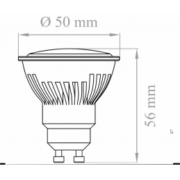 Lampada a Led GU10 7,5W Luce fredda Lampo misure