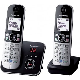 Telefono cordless Panasonic KX-TG6862 Twin Duo grigio con segreteria