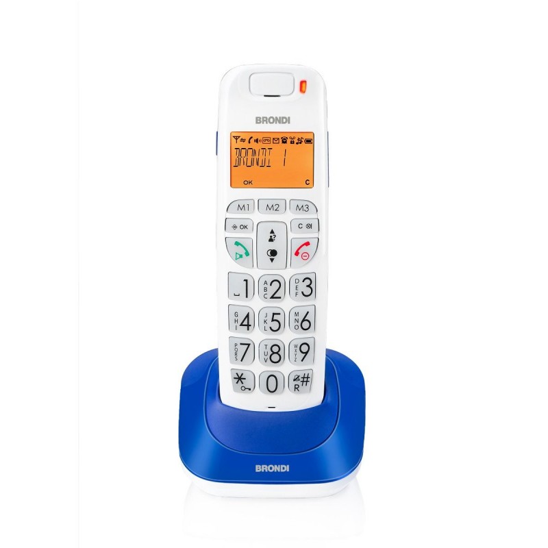 Telefono cordless Bravo Bright Brondi BiancoBlu Telefono cordless Bravo Bright Brondi BiancoBlu