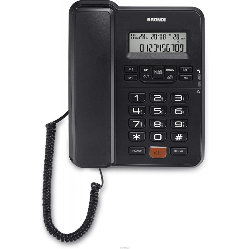 Telefono Fisso con Filo Office Desk Brondi Nero