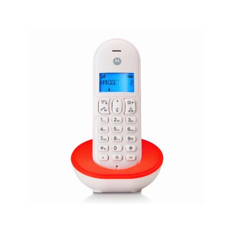 Telefono Digital Cordless Motorola T101 BiancoArancio