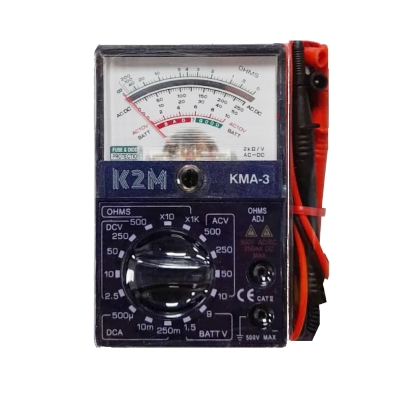 Multimetro analogico con 5 funzioni KMA-3 completo di puntali