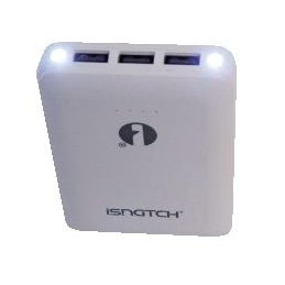 Batteria Esterna USB Power Bank 10.000 mAh colore Bianco Isnatch2