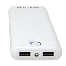 Batteria Esterna USB Power Bank 12.000mAh colore Bianco Isnatch3