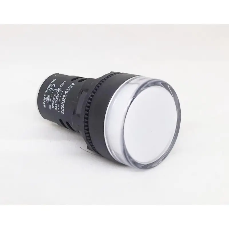 Segnalatore da pannello in plastica 24V bianco morsetti a vite 16MM Segnalatore da pannello in plastica 24V bianco morsetti a vite 16MM