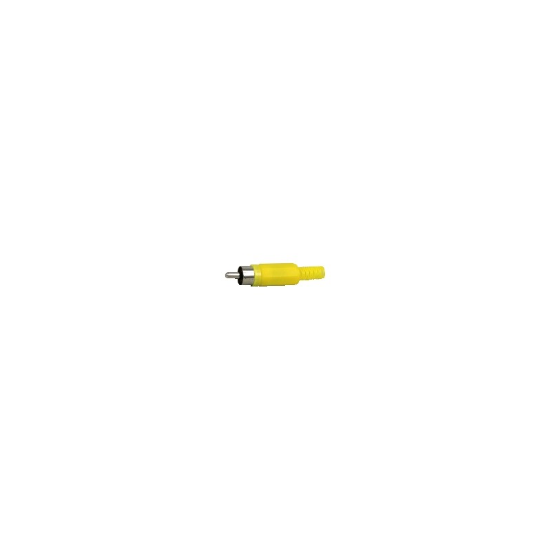 Spina RCA con guida cavo colore giallo