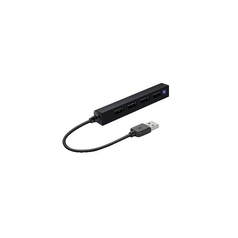 Slim HUB USB 2.0 a 4 porte passivo Nero Speedlink