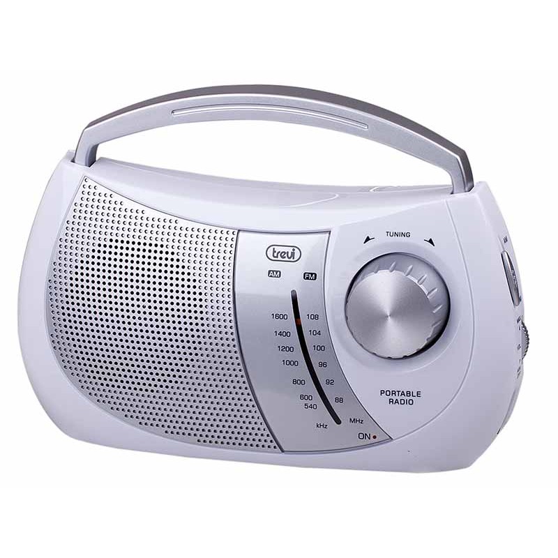 Radio Portatile 2 bande AM/FM colore Bianco Trevi