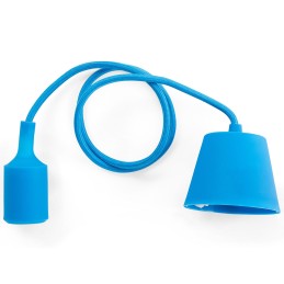 Coppetta per Lampade a Sospensione E27 colore Blu 1mt LAMPO