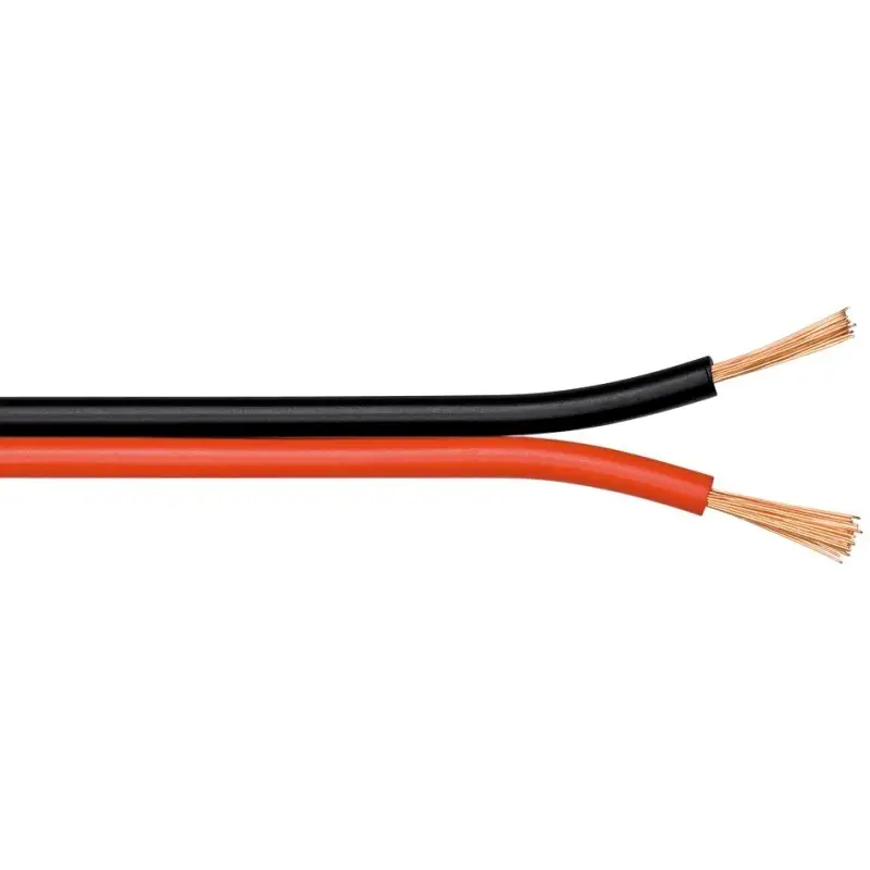 Cavo Piattina Rosso-Nera per Altoparlanti 2x1 mmq al Metro GBC Cavo Piattina Rosso-Nera per Altoparlanti 2x1 mmq al Metro GBC