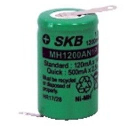 Batteria "D" Ricaricabile con Lamelle a Saldare NI-MH 1,2V 1200mAh SKB