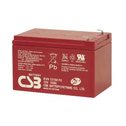 Batteria al piombo 12V 15AH Terminali Faston 6,3mm EVH 12150-X3 F2 CSB