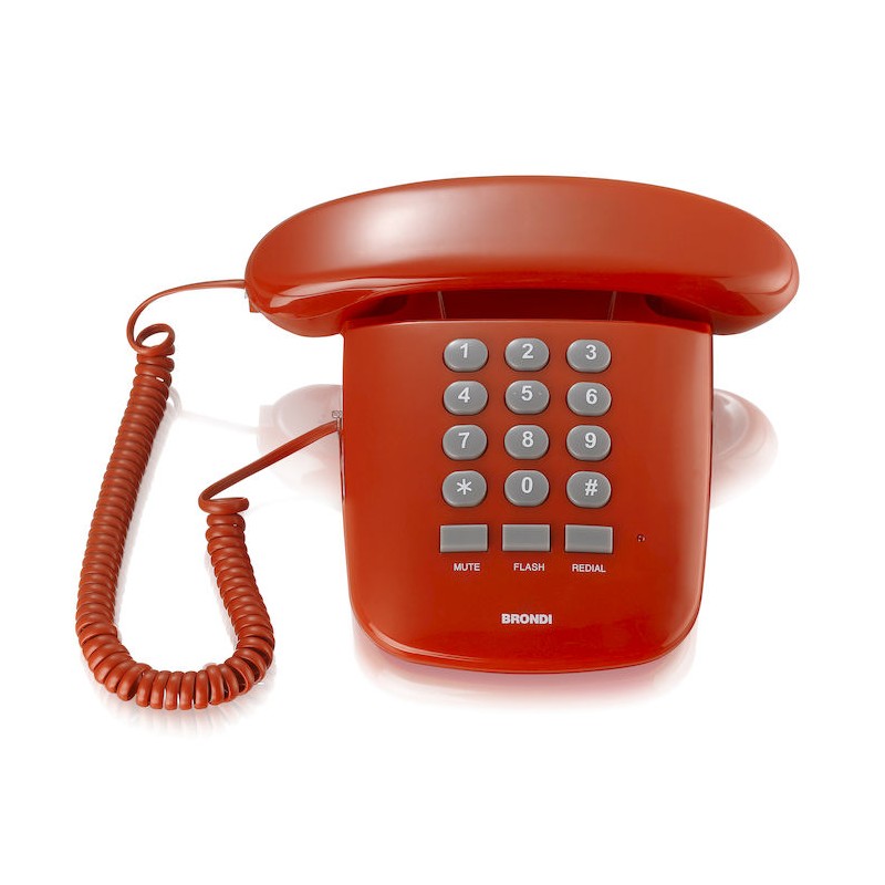 Telefono Fisso con Filo colore Rosso - Sole BRONDI