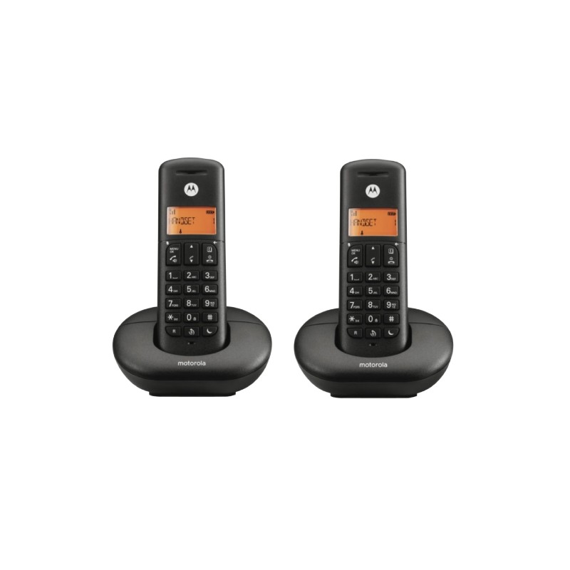 Telefono cordless Duo E202 con Blocco Chiamate colore Nero MOTOROLA