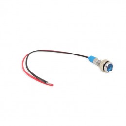 Spia da pannello in metallo a led 24V blu foro 6 MM