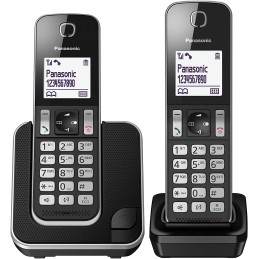 Telefono cordless Panasonic KX-TGD312JTB Duo Nero con Vivavoce