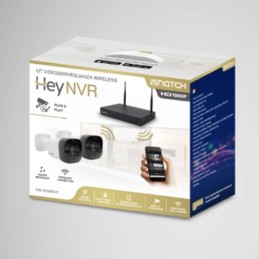 Kit videosorveglianza Wi Fi NVR Smart Wireless 2 Telecamere Isnatch confezione