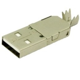 Spina USB tipo A contatti in bronzo 4 pin a saldare GBC