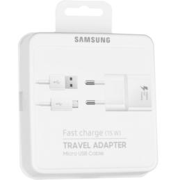 Caricabatteria 2Ah con Cavo Micro USB Fast Charging colore Bianco SAMSUNG