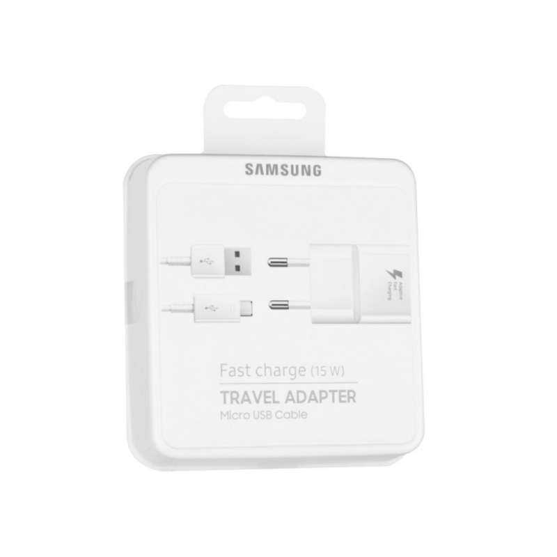 Caricabatteria 2Ah con Cavo Micro USB Fast Charging colore Bianco SAMSUNG