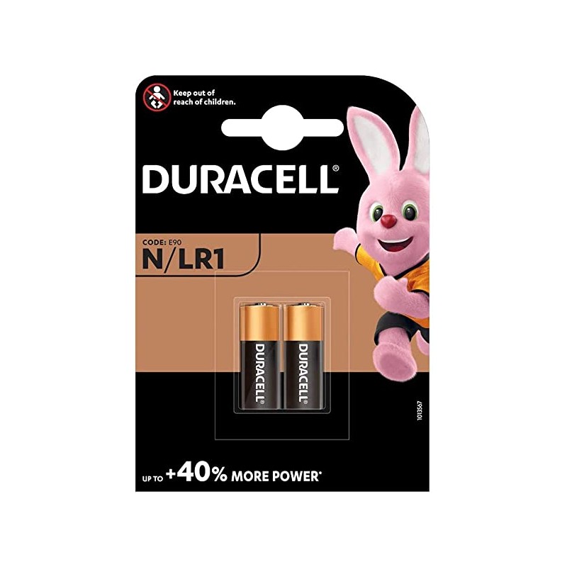 Batteria Alkalina 1.5V N/LR1 per Sistemi di Sicurezza Duracell blister 2pz