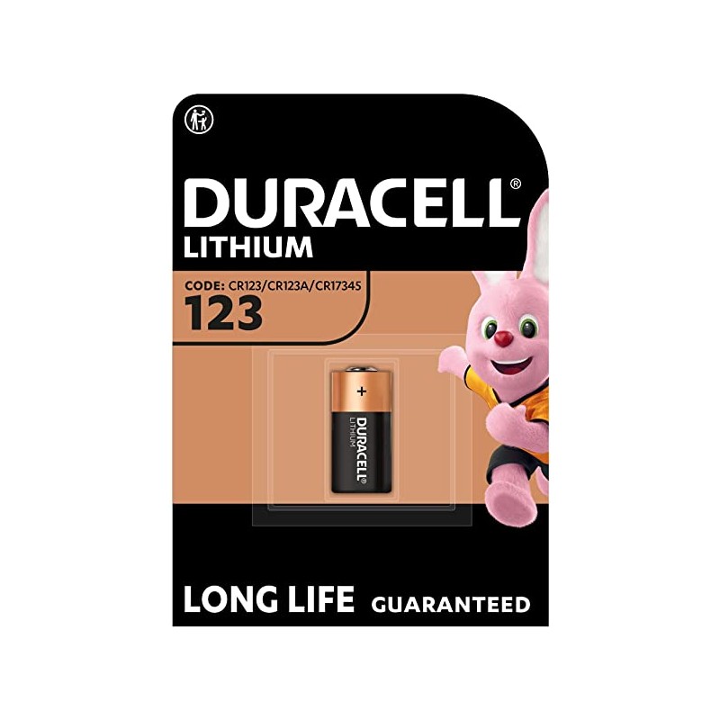 Batteria Alkalina 3V 123 Specialistica per Fotocamere Duracell blister 1pz