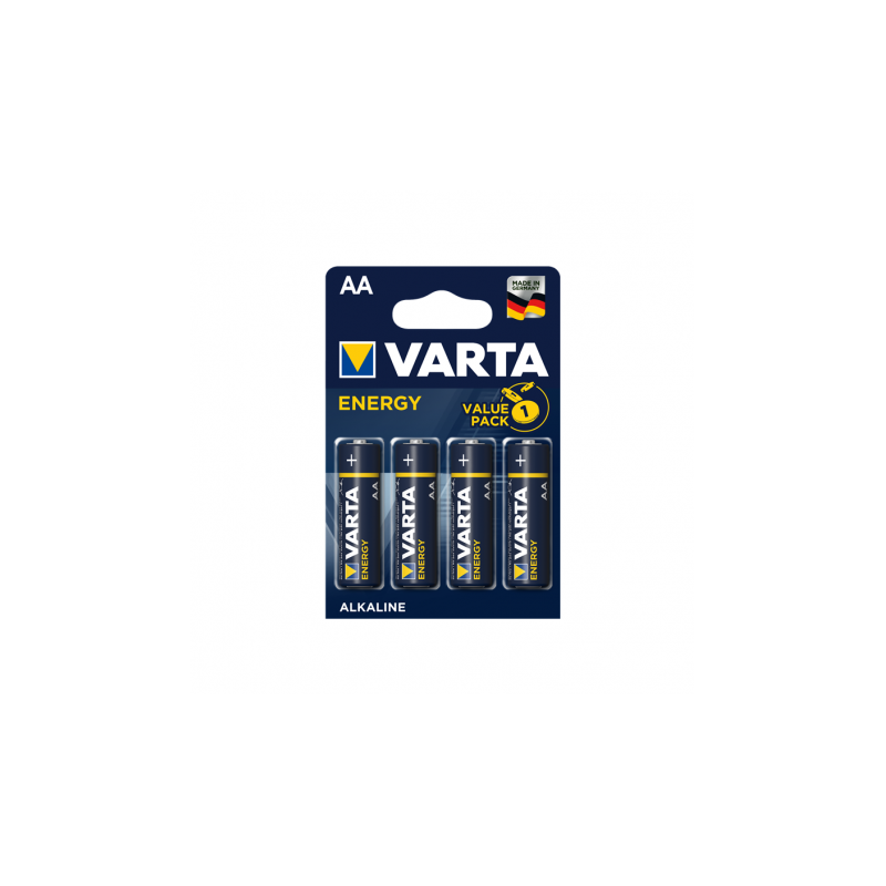 Batteria AA Stilo Varta Energy Blister 4 pezzi LR6 Alkaline