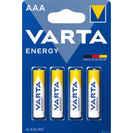 Batteria AAA Ministilo Varta Energy Blister 4 pezzi LR03 Alkaline