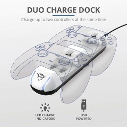 Caricatore Dual per Controller PS5 con Indicatore di Carica LED GXT251 TRUST (2)