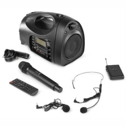 Sistema di Amplificazione PA Bluetooth con Microfono Wireless MP3 130W (2)