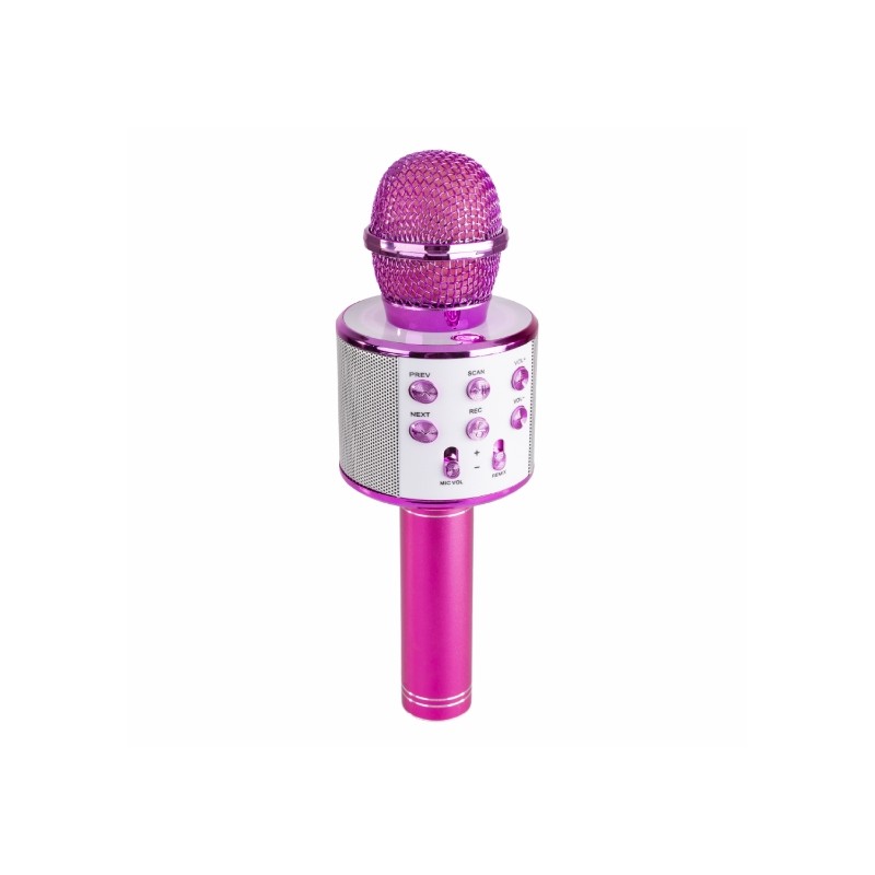 Microfono a Batteria per Karaoke con Speaker Bluetooth e MP3 integrati - Viola