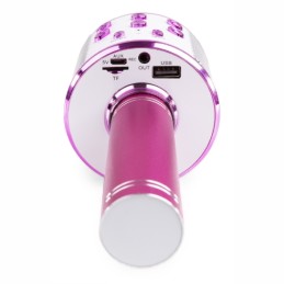 Microfono a Batteria per Karaoke con Speaker Bluetooth e MP3 integrati - Viola (3)