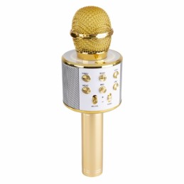 Microfono a Batteria per Karaoke con Speaker Bluetooth e MP3 integrati - Gold